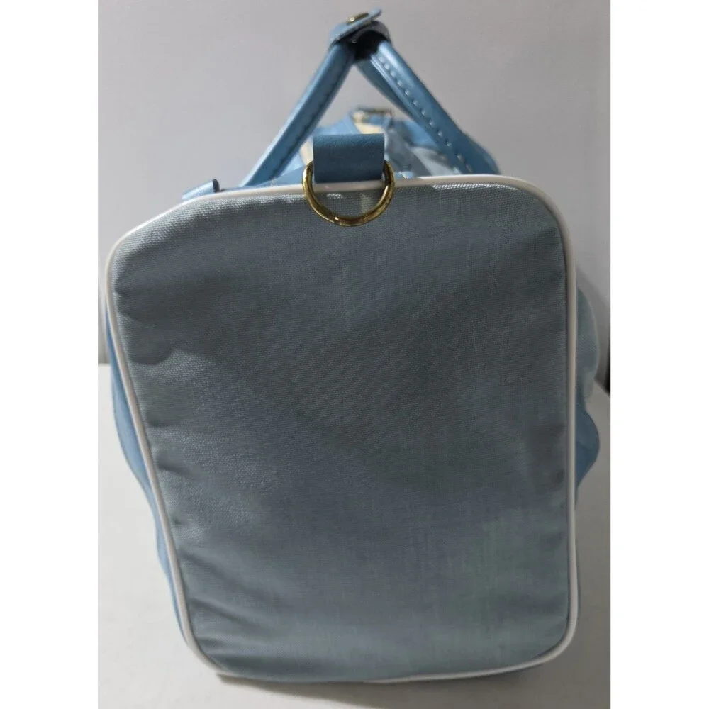 Gym  Bag 1975 Blue Vinyl Vintage 1970s Finesse